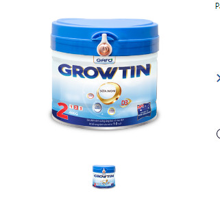 GROWTIN 2: Sản phẩm dinh dưỡng công thức với mục đích ăn bổ sung dành cho trẻ từ 1-3 tuổi (Lon 400g)